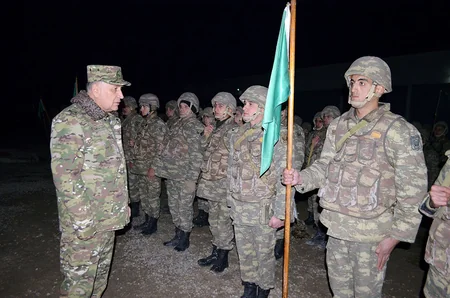 Azerbaijan’s Chief of General Staff checks combat training of several military units