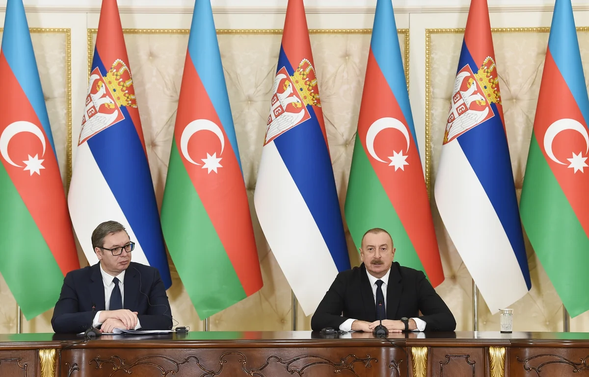 Azerbaijani and Serbian Presidents make press statements