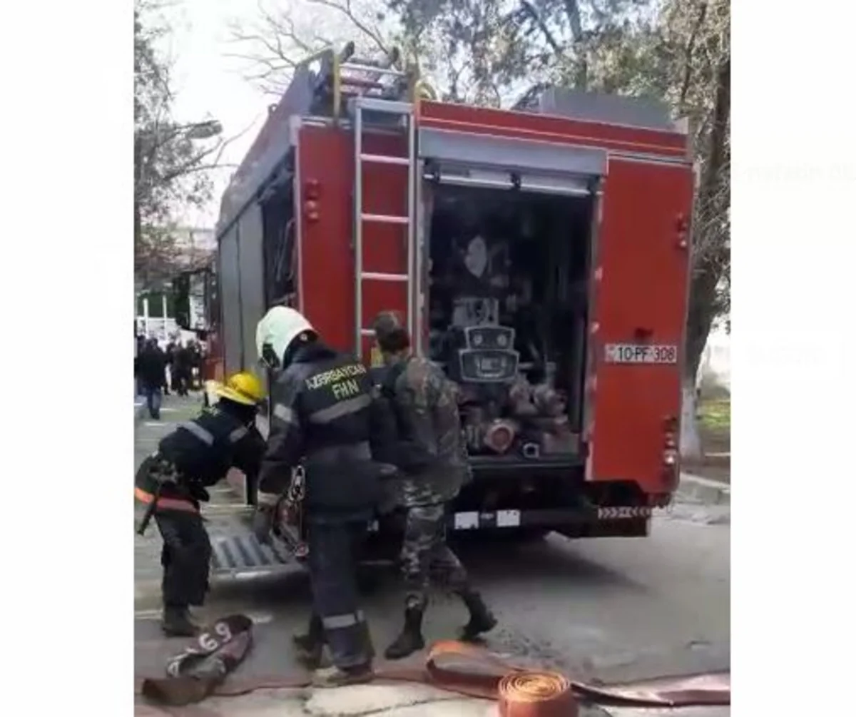 Bakıda parkda baş verən yanğın söndürülüb