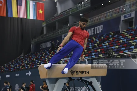 İdman gimnastikası üzrə Azərbaycan millisinin Dünya Kuboku öncəsi açıq məşqi keçirilib