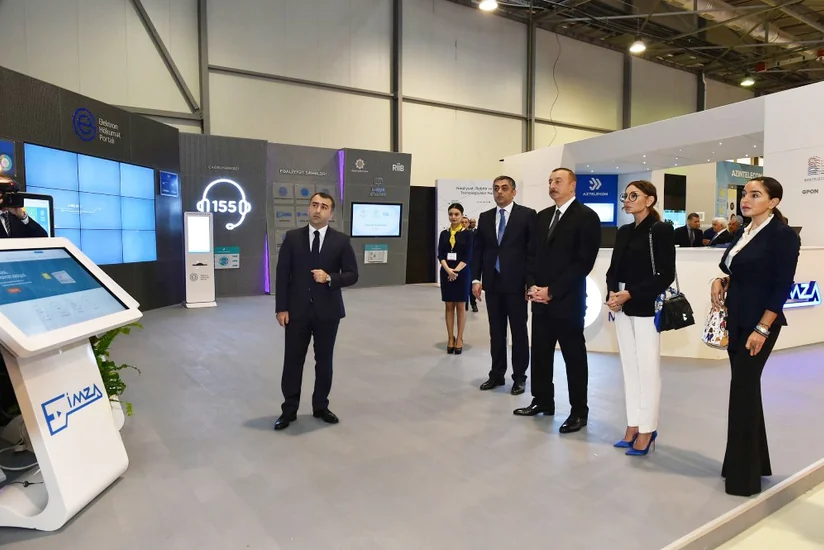 President Ilham Aliyev visits Bakutel 2017 exhibition