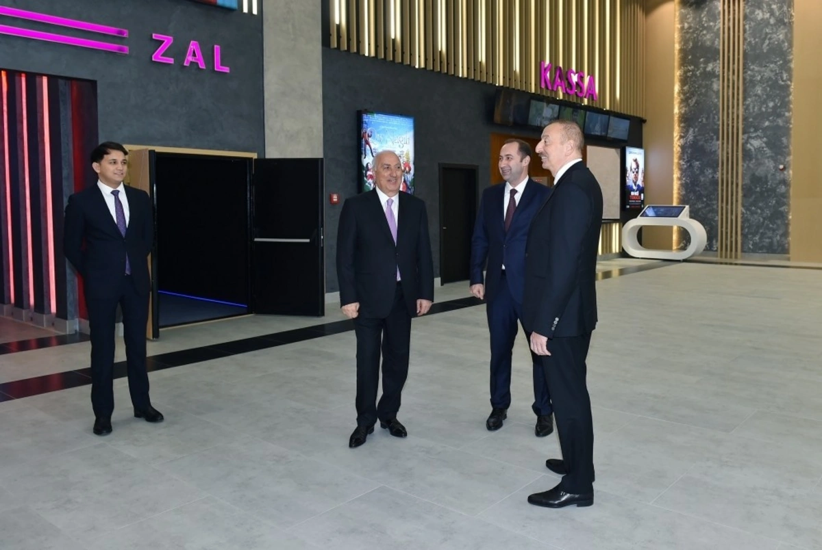 Ilham Aliyev attends opening of new building of Nizami cinema belonging to CinemaPlus in Sumqayit