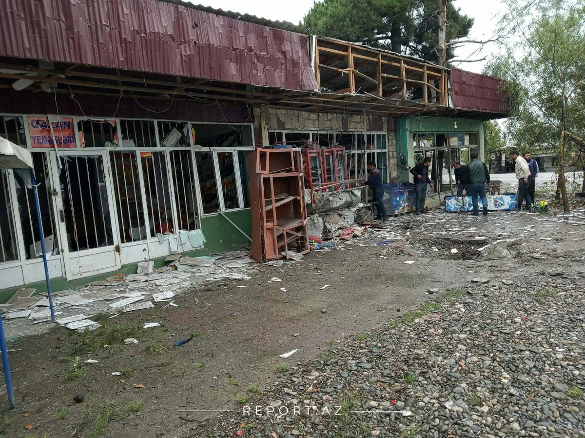 Ermənilərin Ağcabədiyə atdığı mərmilər fərdi evlərə ziyan vurub