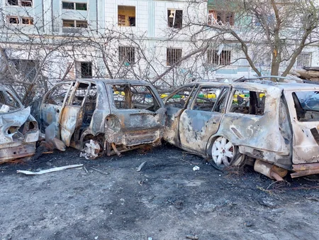 Photos from Ukraine's Uman, devastated by Russian missiles