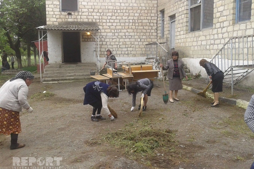 Tovuzda yanan məktəbin şagirdləri təhsillərini tibb məntəqəsində davam etdirəcək - FOTO