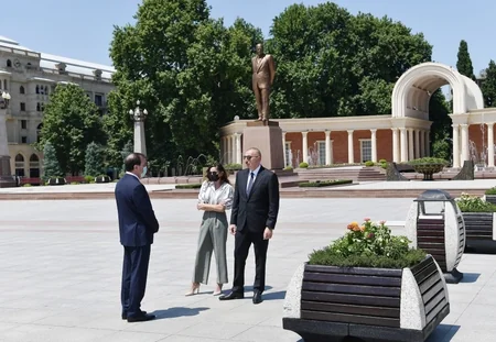 Prezident İlham Əliyev Gəncədə səfərdədir