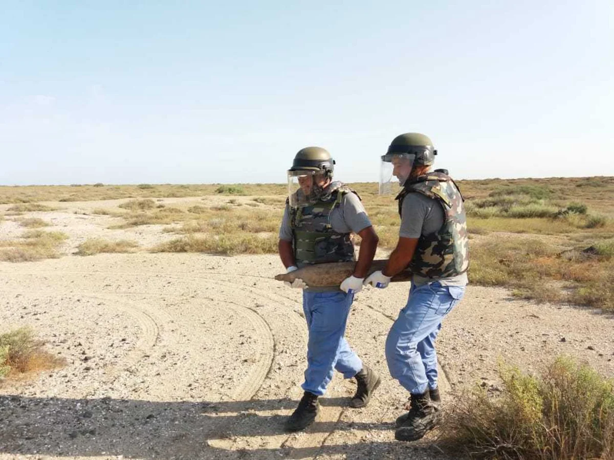 Salyanda park ərazisində raket tapılıb