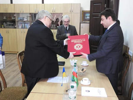 Azər Xudiyev Ukraynada universitetdə mühazirə oxuyub