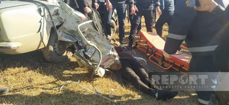 В Товузе произошло тяжелое ДТП, есть погибшие и раненые
