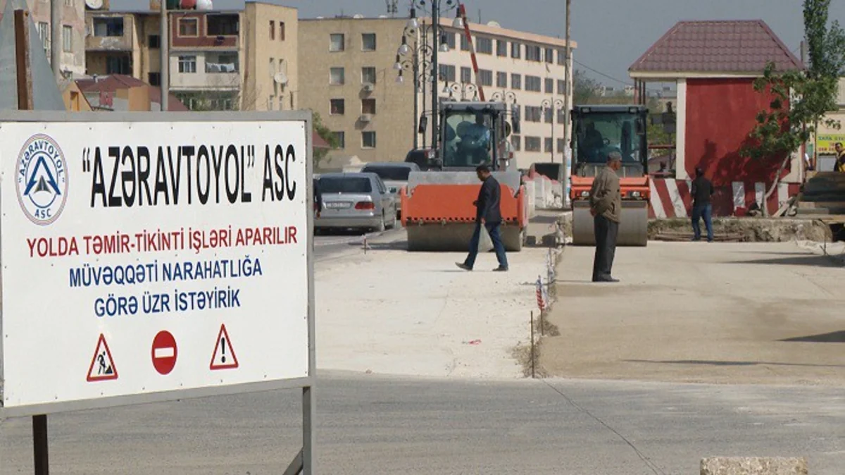 Binə qəsəbəsinin əsas küçələrindən biri təmir olunur -FOTO - VİDEO