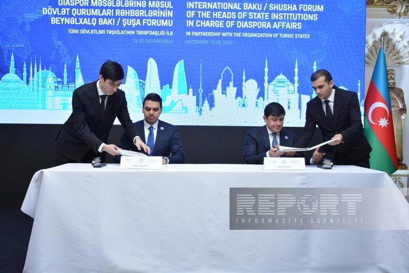 Bakıda Azərbaycan, Özbəkistan, Türkiyə və Qırğızıstanın diaspor qurumları arasında Anlaşma memorandumları imzalanıb