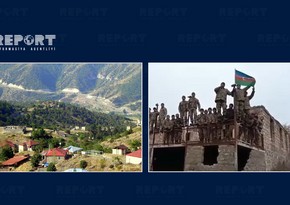 Azerbaijani soldiers sing national anthem in Lachin