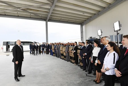 Prezident İlham Əliyev Bakı Beynəlxalq Dəniz Ticarət Limanı Kompleksinin açılışında iştirak edib - YENİLƏNİB