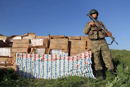 ​Türkiyədə terrorçu PKK-ya məxsus 5 milyon qutu siqaret müsadirə edilib