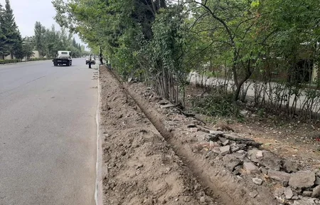 Yevlax şəhərinin işıqlandırma sistemi yenidən qurulur