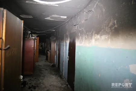 Bakıda yataqxanada baş vermiş yanğın zamanı 5 nəfər xəsarət alıb - VİDEO - FOTO - YENİLƏNİB