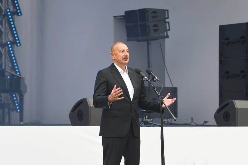 President Ilham Aliyev speaks about Armenians’ war crimes committed in Lachin