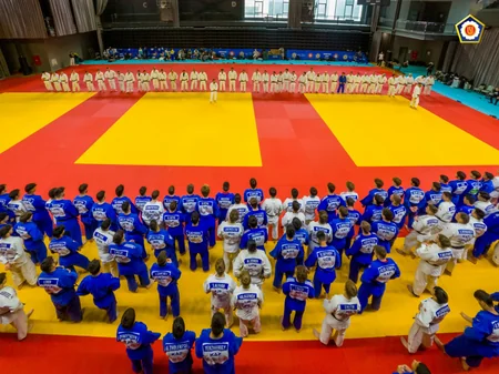 Quba Olimpiya İdman Kompleksində cüdoçuların beynəlxalq təlim-məşq toplanışı davam edir