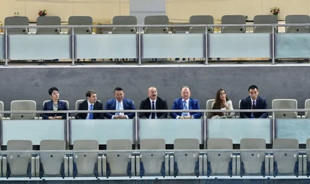 Prezident İlham Əliyev cüdo üzrə dünya çempionatında final görüşünə baxıb - YENİLƏNİB