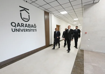 Prezident İlham Əliyev Qarabağ Universitetinin təmirdən sonra açılışında iştirak edib - YENİLƏNİB-4