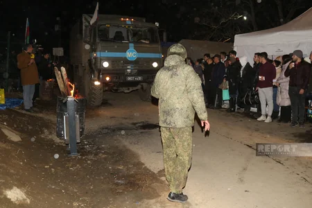 На дороге Шуша-Ханкенди в очередной раз созданы условия для движения автомобилей миротворцев