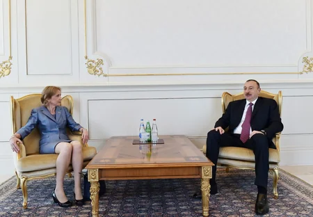 President Ilham Aliyev receives credentials of incoming British Ambassador