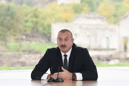 Президент Ильхам Алиев и первая леди Мехрибан Алиева посетили Физули