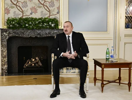 President Ilham Aliyev gave interview to a group of local journalists