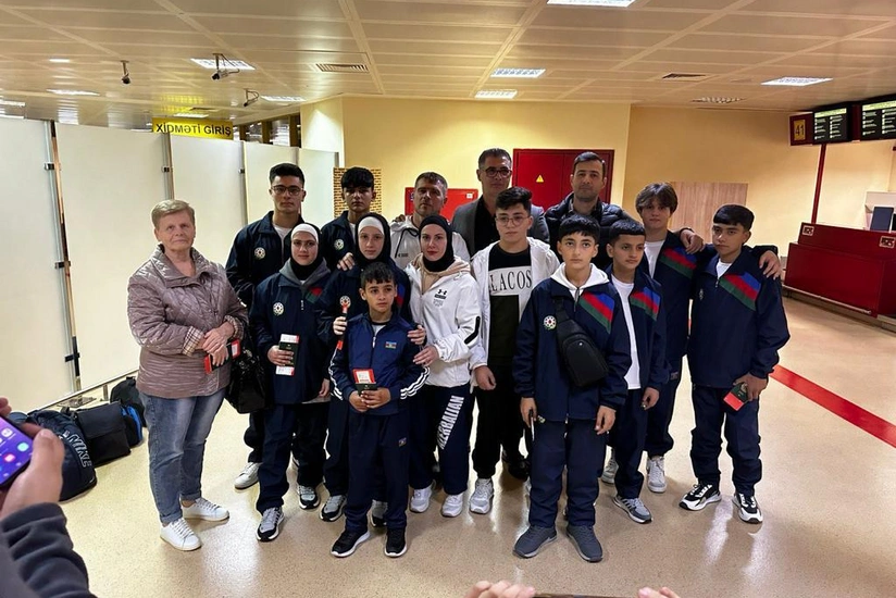 Azerbaijani karate fighters leave for Russia to participate in tournament