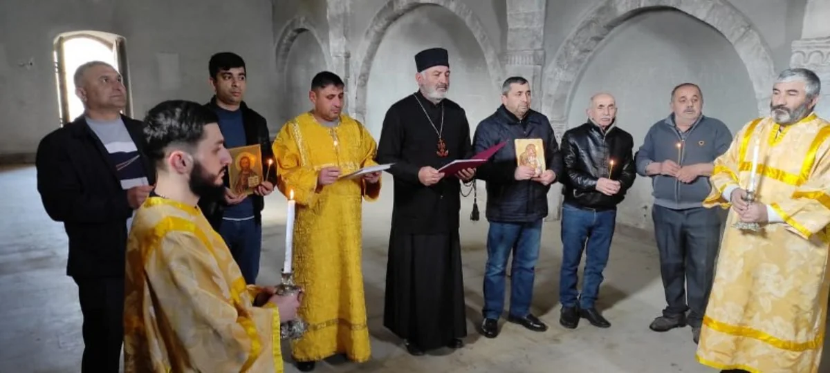 Alban-Udi Xristian dini icması Hadrutda Xocalı soyqırımını anıb
