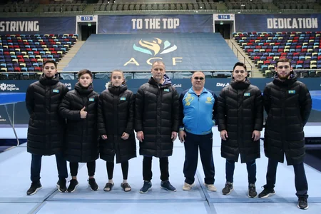 Qazaxıstan gimnastları Bakıda təlim-məşq toplanışında iştirak edirlər