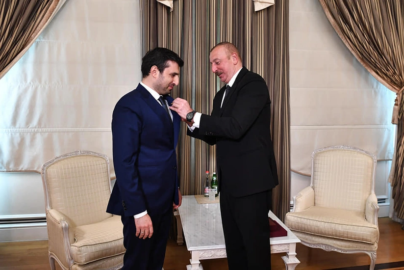 Ilham Aliyev awards Selcuk Bayraktar with Karabakh order