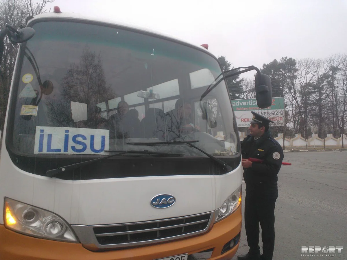 Nəqliyyat Nazirliyi Qaxda reyd keçirib, 50-dən çox sürücü cərimələnib - FOTO - VİDEO
