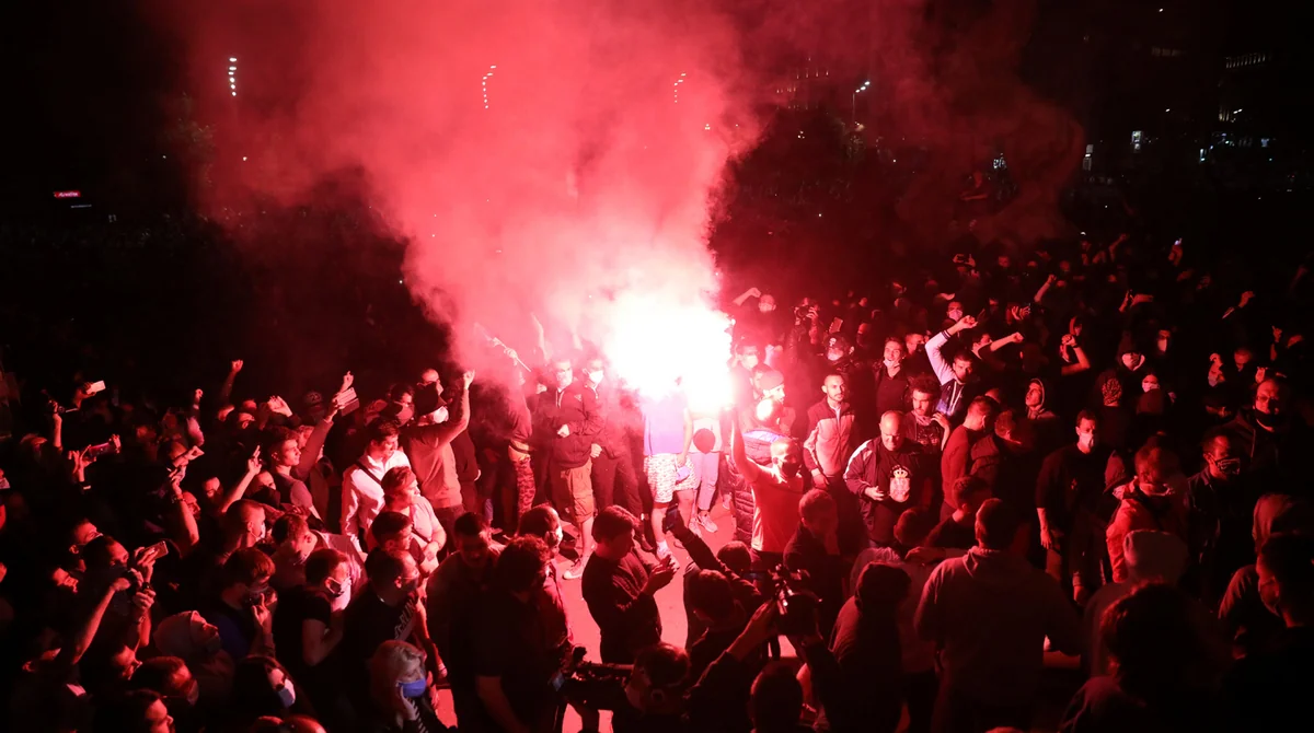 Serbiyada müxalifət tərəfdarları aksiya keçirib