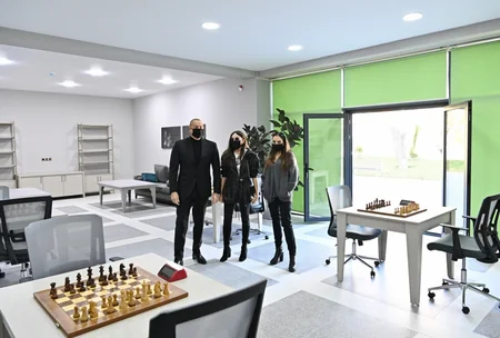 Prezident Quba Olimpiya İdman Kompleksində yenidənqurmadan sonra yaradılan şəraitlə tanış olub