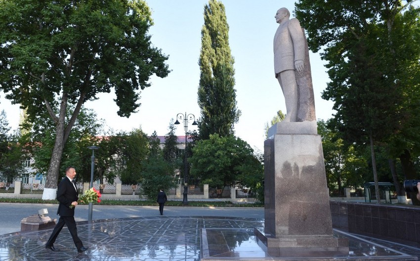 Prezident İlham Əliyev İsmayıllı rayonunda səfərdədir