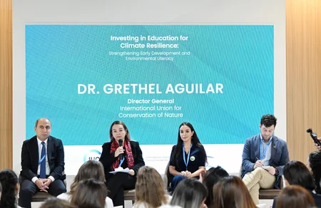 Leyla Aliyeva participates in discussions on youth environmental literacy at COP29