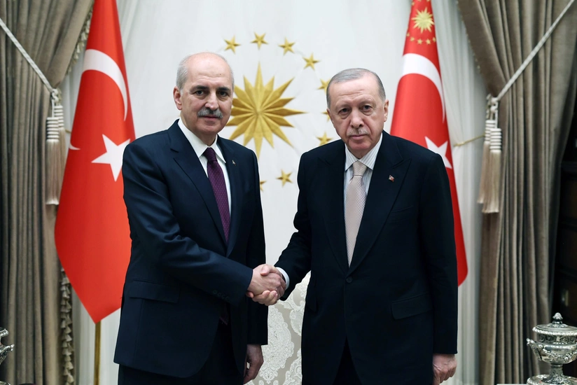 Ərdoğan TBMM-in sədrini qəbul edib