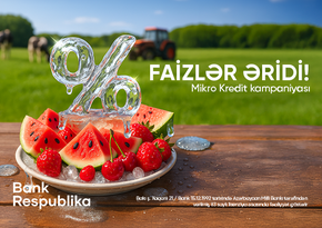 “Bank Respublika”da mikro kreditlər üzrə FAİZLƏR ƏRİDİ