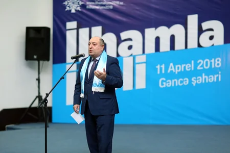 Gəncədə YAP-ın prezidentliyə namizədinin təbliğat-təşviqat kampaniyası çərçivəsində seçicilərlə görüş keçirilib - VİDEO