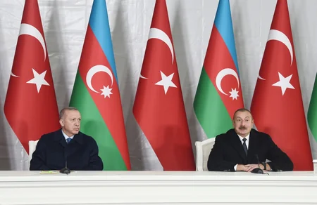 Azərbaycan və Türkiyə prezidentləri Zəngilanda mətbuata birgə bəyanatla çıxış ediblər
