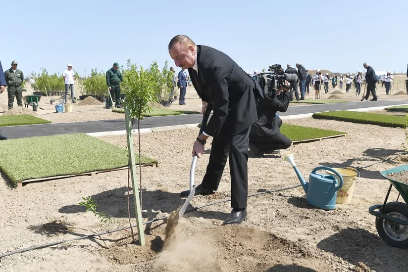 Prezident İlham Əliyev ulu öndər Heydər Əliyevin doğum gününə həsr olunan ağacəkmə aksiyasında iştirak edib - YENİLƏNİB