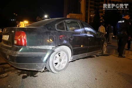 Bakıda yol qəzasına baxan sürücü özü qəza törədib, 1 nəfər yaralanıb - FOTO - VİDEO - YENİLƏNİB