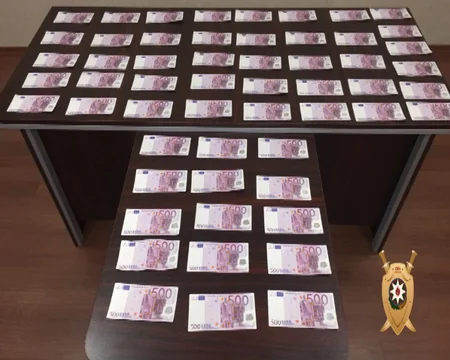Фальшивомонетчики хотели сбыть привозные поддельные евро в Азербайджане - ВИДЕО