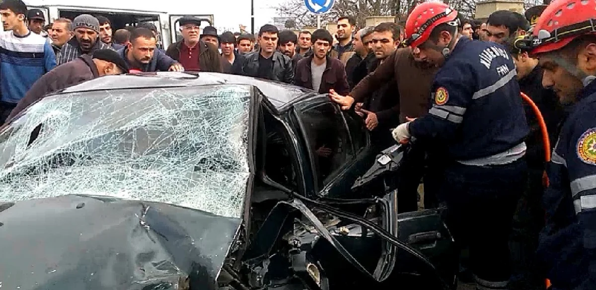 ​Lənkəranda iki maşın toqquşub, 4 nəfər yaralanıb - VİDEO