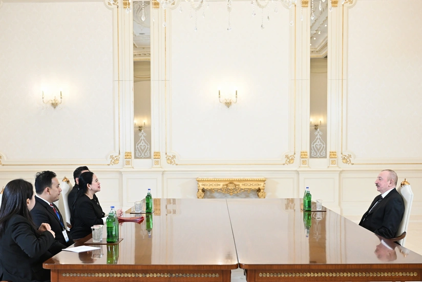 Prezident İlham Əliyev İndoneziya Nümayəndələr Palatasının sədrini qəbul edib - YENİLƏNİB