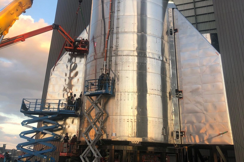 Маск опубликовал фото части корабля Starship