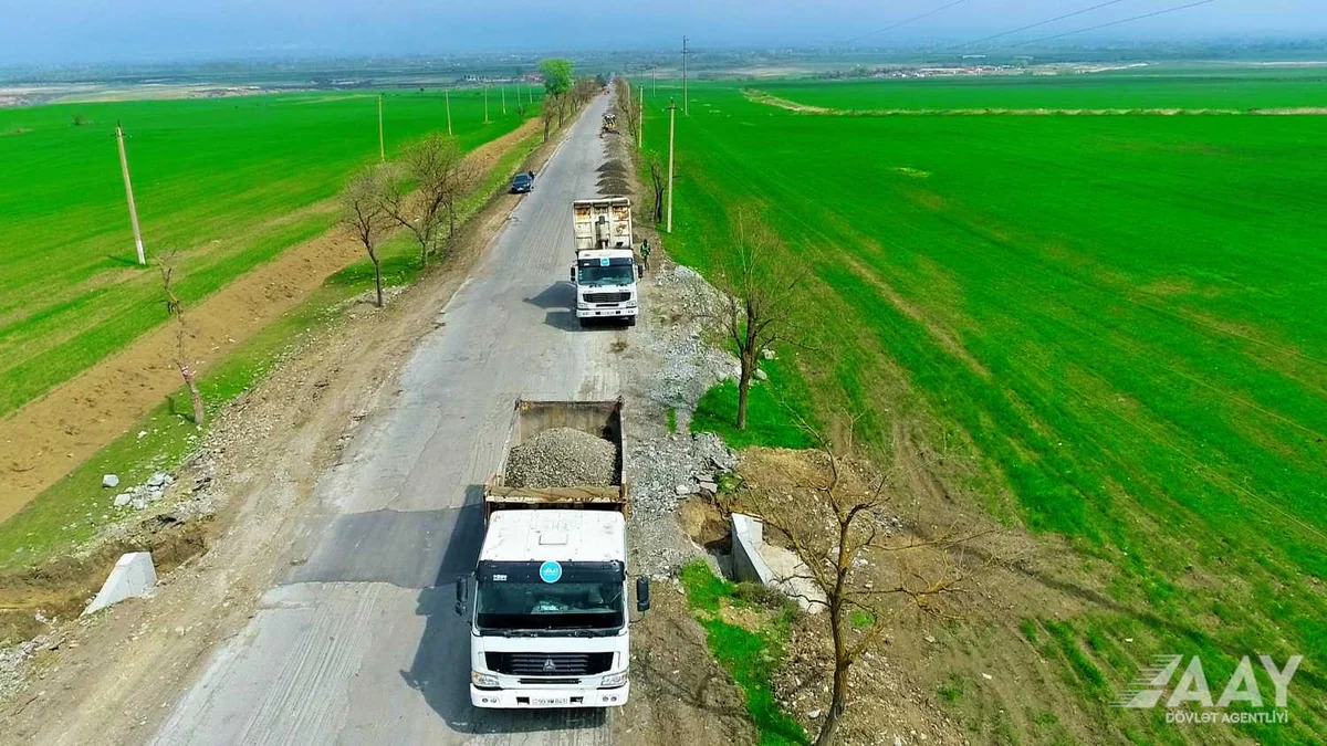 Реконструируется участок дороги Евлах-Загатала