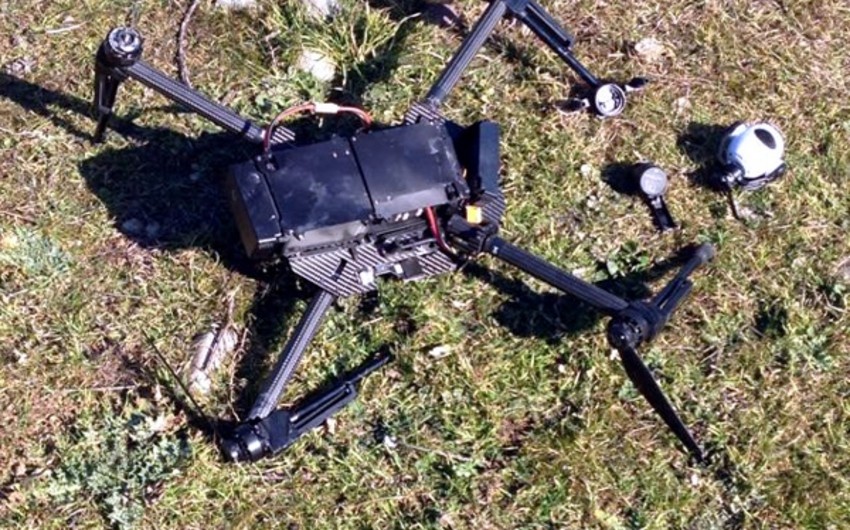 Armenian drone destroyed towards Aghdere