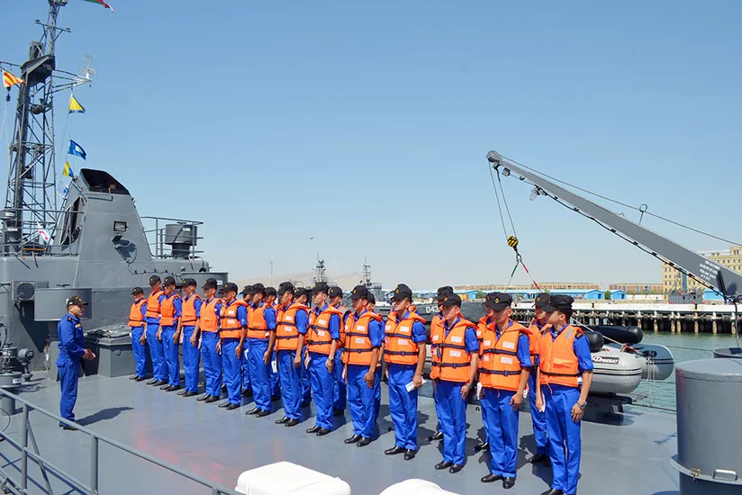 HDQ kursantları gəmilərin döyüşə hazır vəziyyətə gətirilməsi üzrə tapşırıqlar icra ediblər